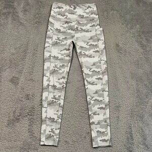 Shosho Camo Leggings White Gray Pockets Active Gym Active Training Women's M‎